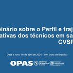 Webinário sobre o Perfil e trajetórias educativas dos técnicos em saúde no CVSP/OPAS