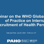 Webinar on the WHO Global Code of Practice on International Recruitment of Health Personnel
