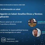 Webinário “IA na pesquisa em saúde: desafios éticos e técnicos em seu uso e aplicação”, com Elisabeth Biruel e Francisco Barbosa Junior (BIREME/OPAS/OMS). Evento em 10 de julho, às 11h (Brasília, GMT-3). Inscrição: bit.ly/refnet2_2025.