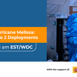 Surgical Care during Hurricane Melissa: Experience from EMT Type 2 Deployments. Image: Two female surgeons and one male surgeon perform an operation in a surgical room.