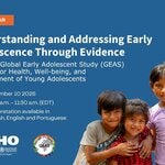 Card with children. Understanding and Addressing Early Adolescence Through Evidence