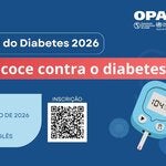 Peça gráfica para o webinar Dia Mundial do Diabetes: Ação Precoce contra o Diabetes