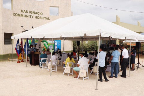 Handover ceremony of newly retrofitted San Ignacio Community Hospital in Belize