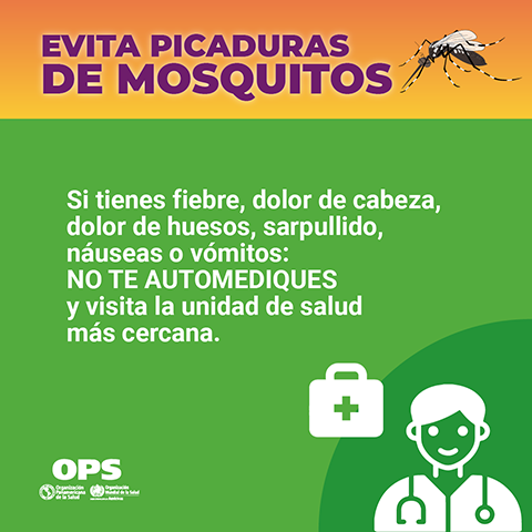 Evita picaduras de mosquitos - NO TE AUTOMEDIQUES