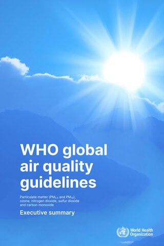 WHO global air quality guidelines: particulate matter (‎PM2.5 and PM10)‎, ozone, nitrogen dioxide, sulfur dioxide and carbon monoxide: executive summary