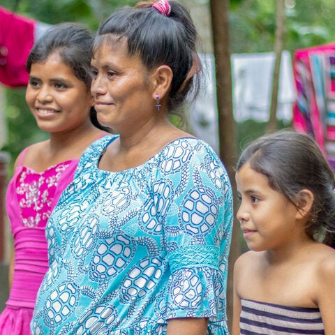 Mother with daughters