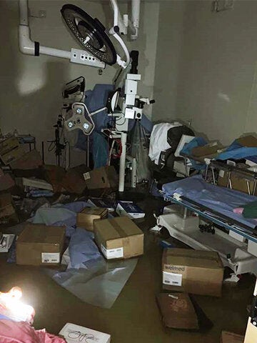 flooded hospital