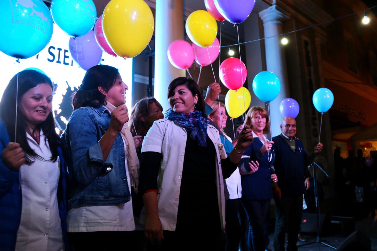 Vaccination celebration in Cordoba, Argentina