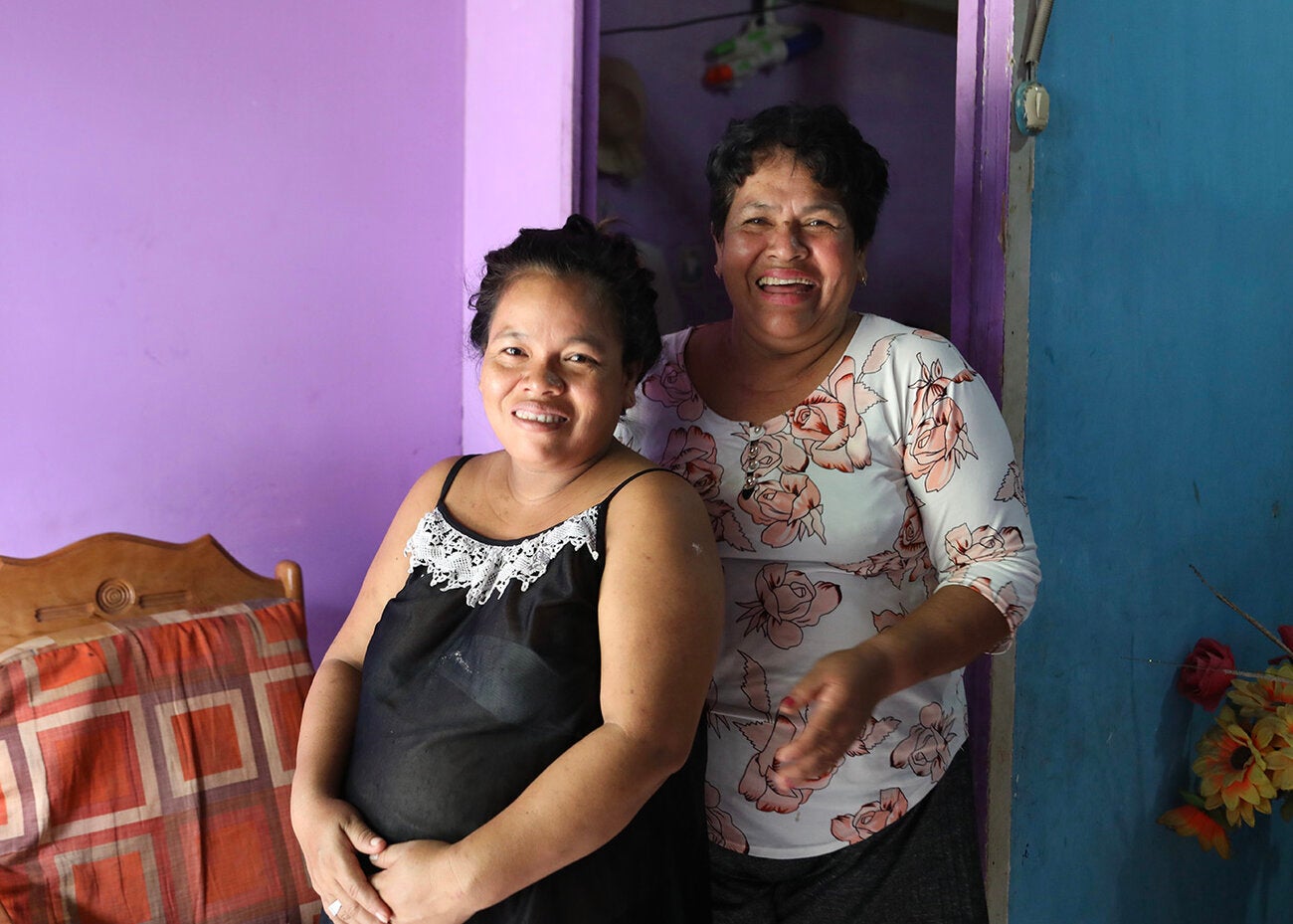 Manuela and her mother