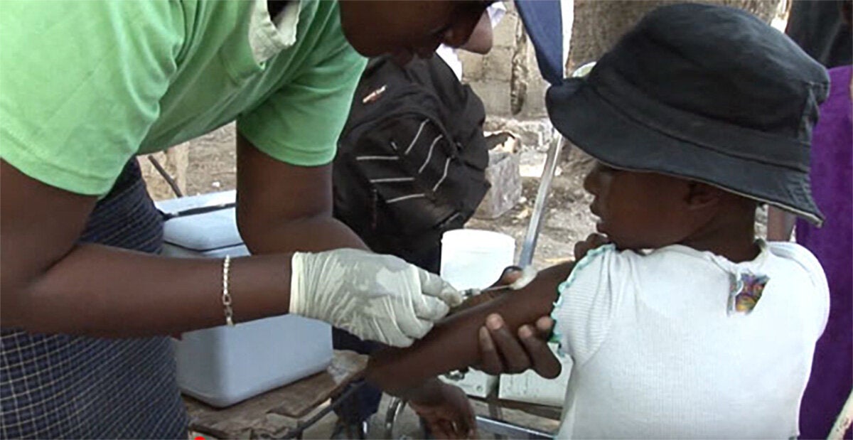 boy getting vaccinated
