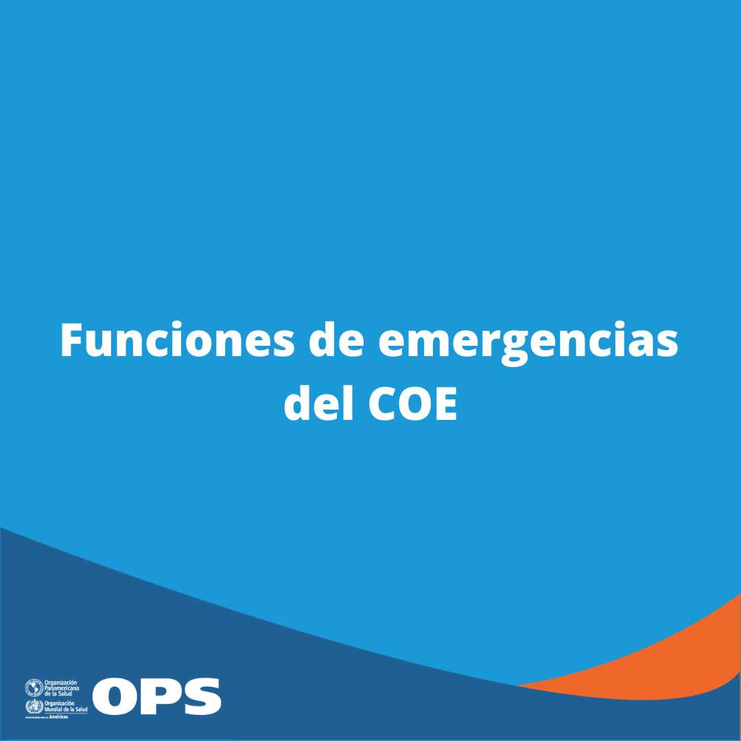 COE Funciones de emergencias