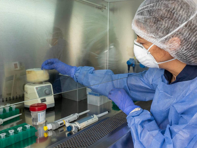 At the Public Health Laboratory