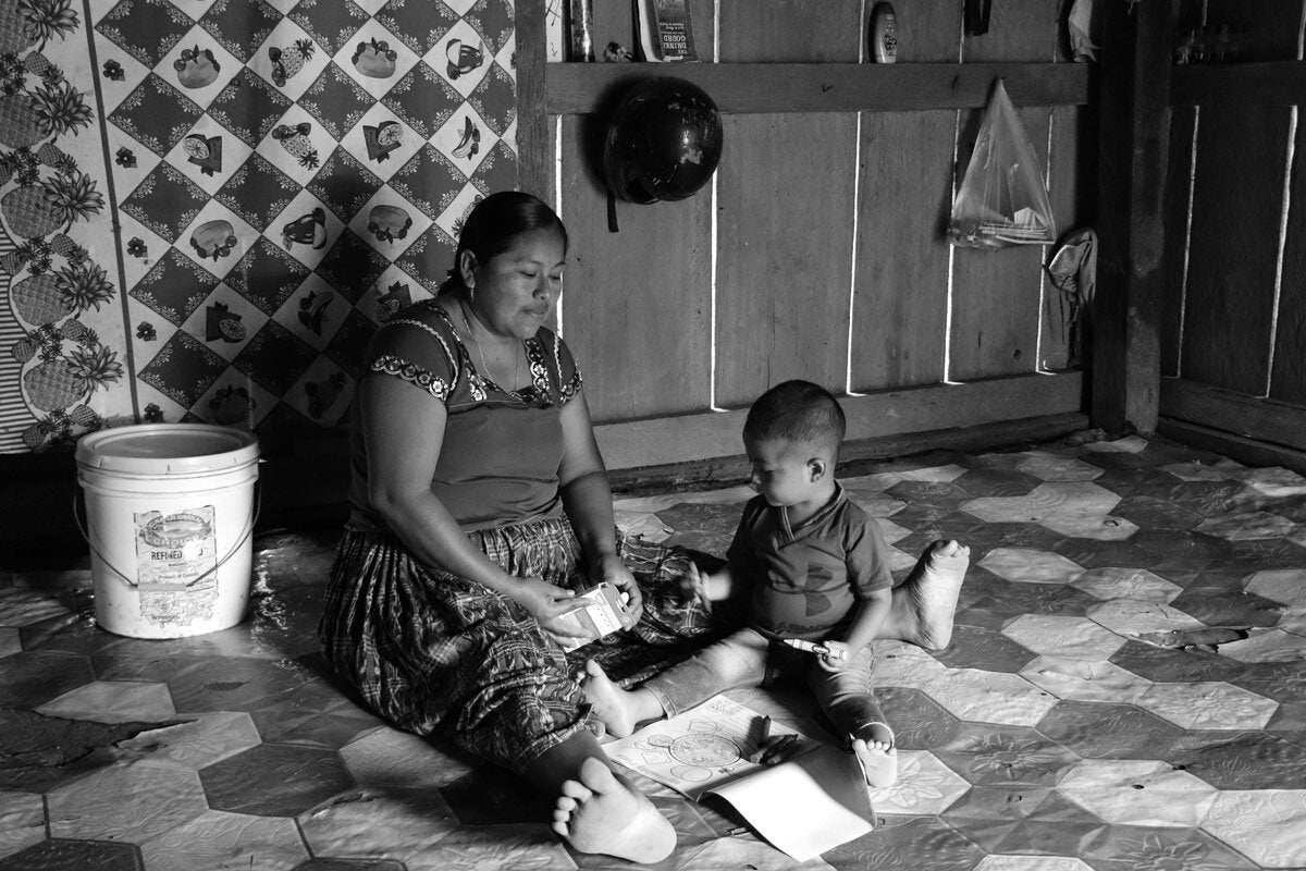 mother and a kid