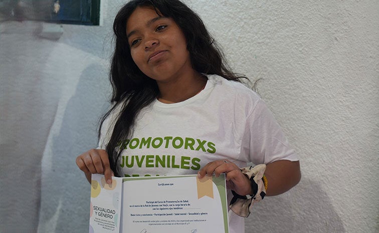 Federica, promotora de la salud