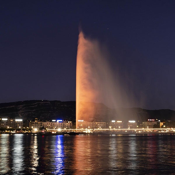 illuminated monument