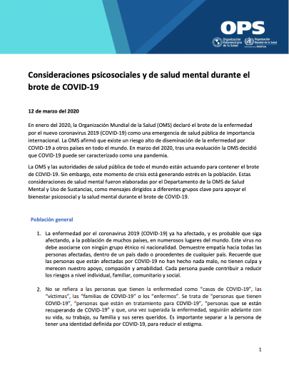 mental salud covid 