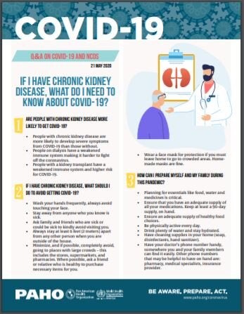 If I have Chronic Kidney Disease, what do I need to know about COVID-19?