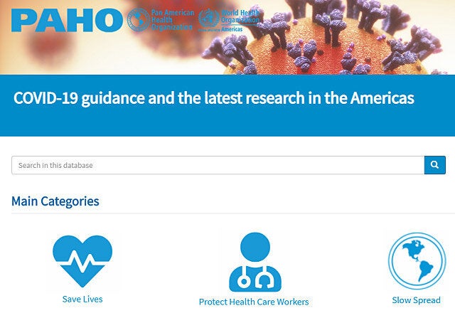 Image of the website frontpage