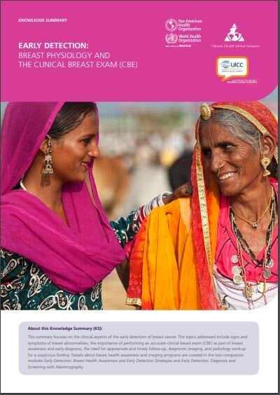 Early detection: breast physiology and the clinical breast exam  (CBE)