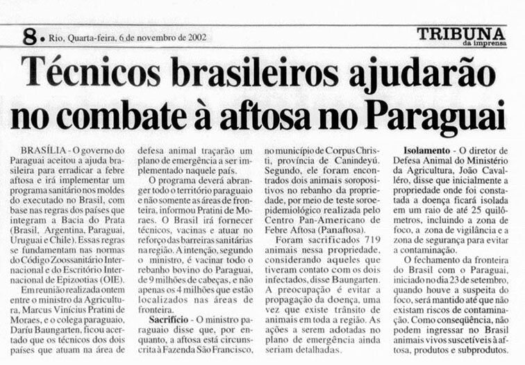 a través de PANAFTOSA-OPS