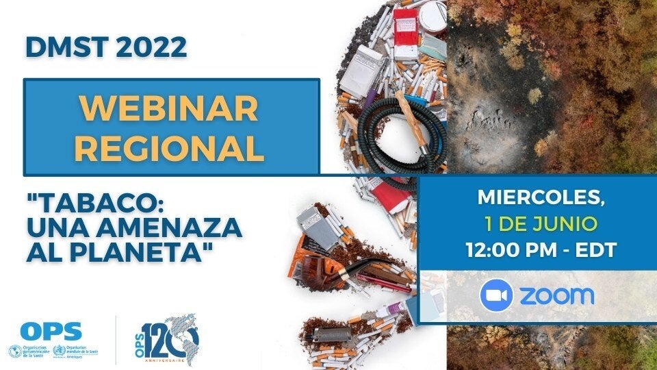 regional webinar banner with half skull and half waste with name of webinar and time