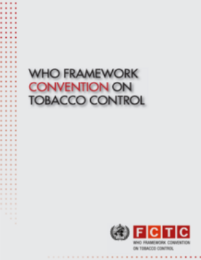 Cover for the WHO Framework Convention on Tobacco Control (WHO FCTC)