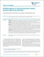 Building capacity in reducing population dietary sodium intake in the Americas
