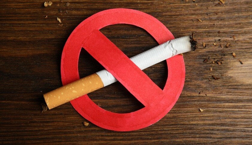 Sign of no Tobacco