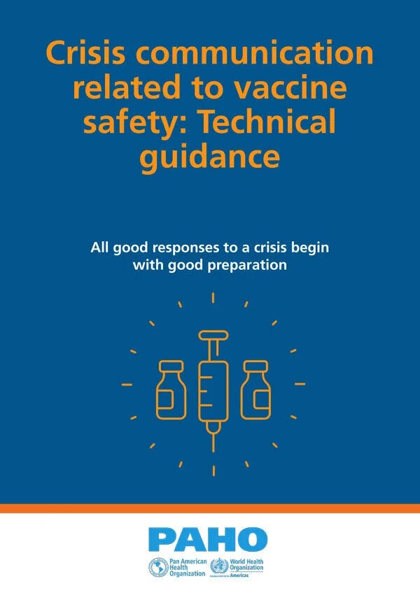 Crisis communication related to vaccine safety: technical guidance
