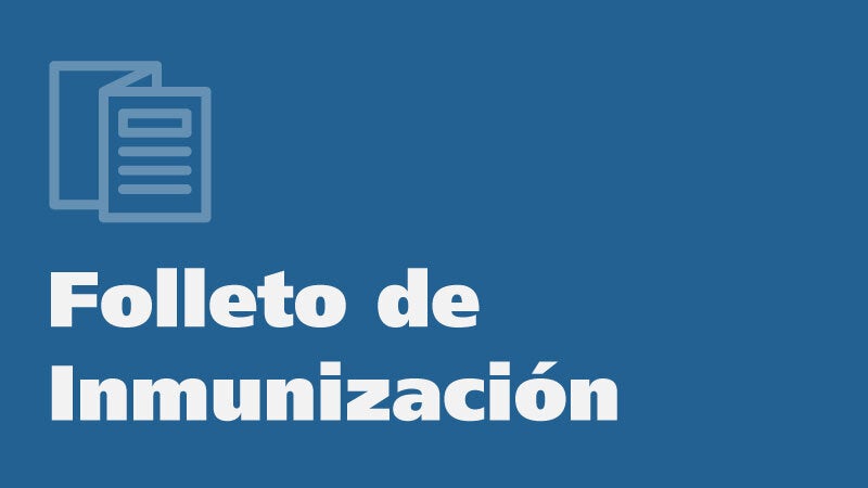 Folleto de inmunización