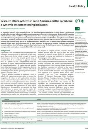 Research ethics systems in Latin America and the Caribbean: a systemic assessment using indicators