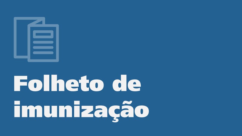 Folheto de imunização