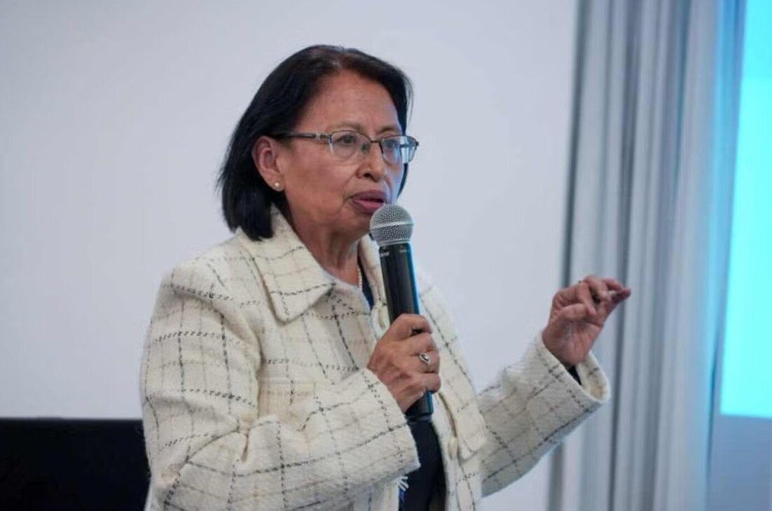 woman with a microphone during an event