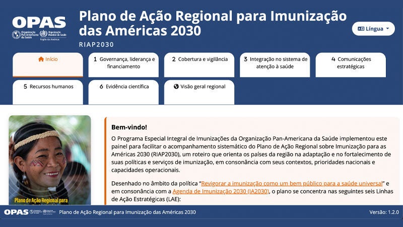 Dashboard of the Regional Action Plan on Immunization for the Americas 2030