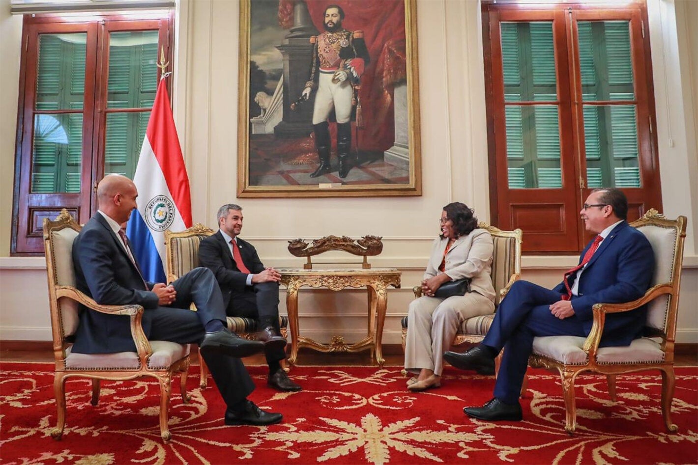 President of Paraguay meet Dr. Carissa F. Etienne, PAHO/WHO Director