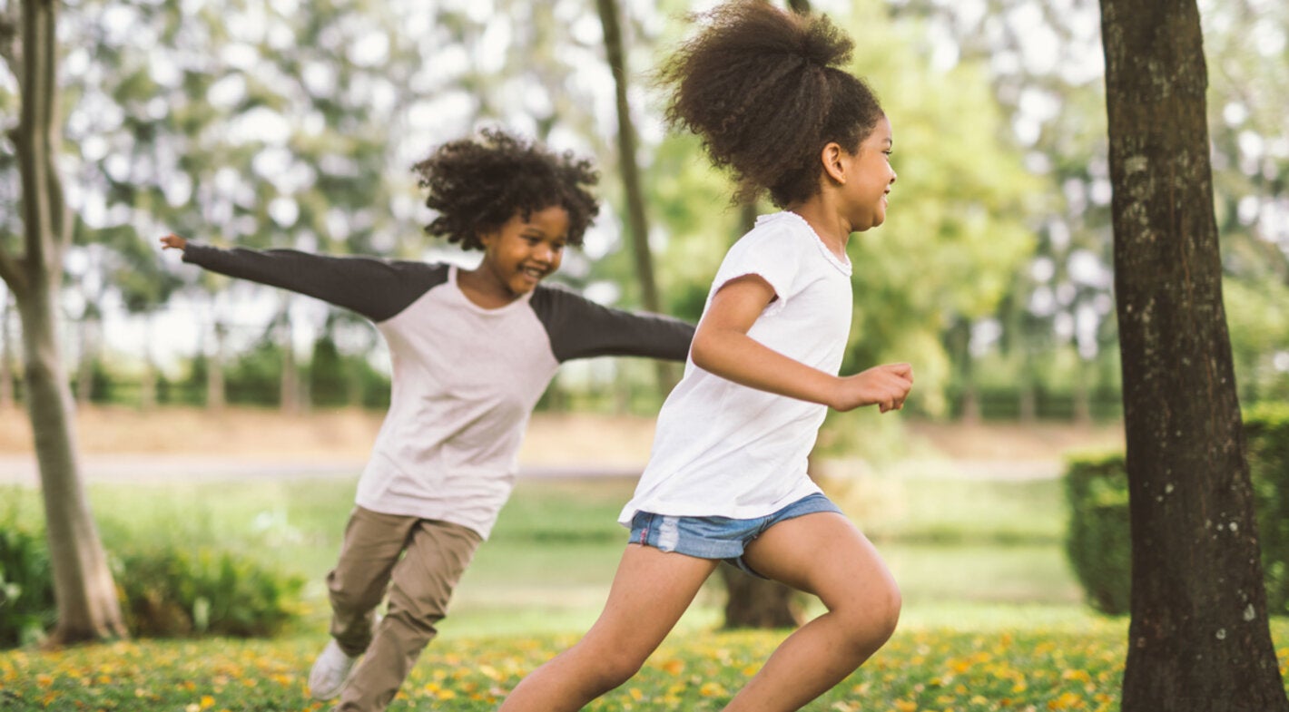Children running