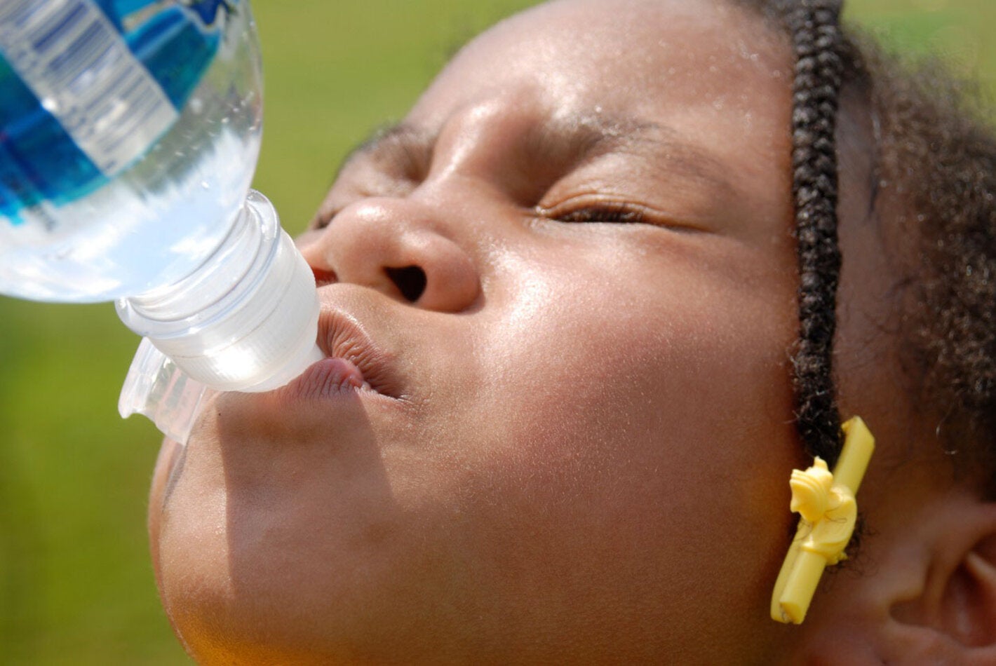 Girl drinking water