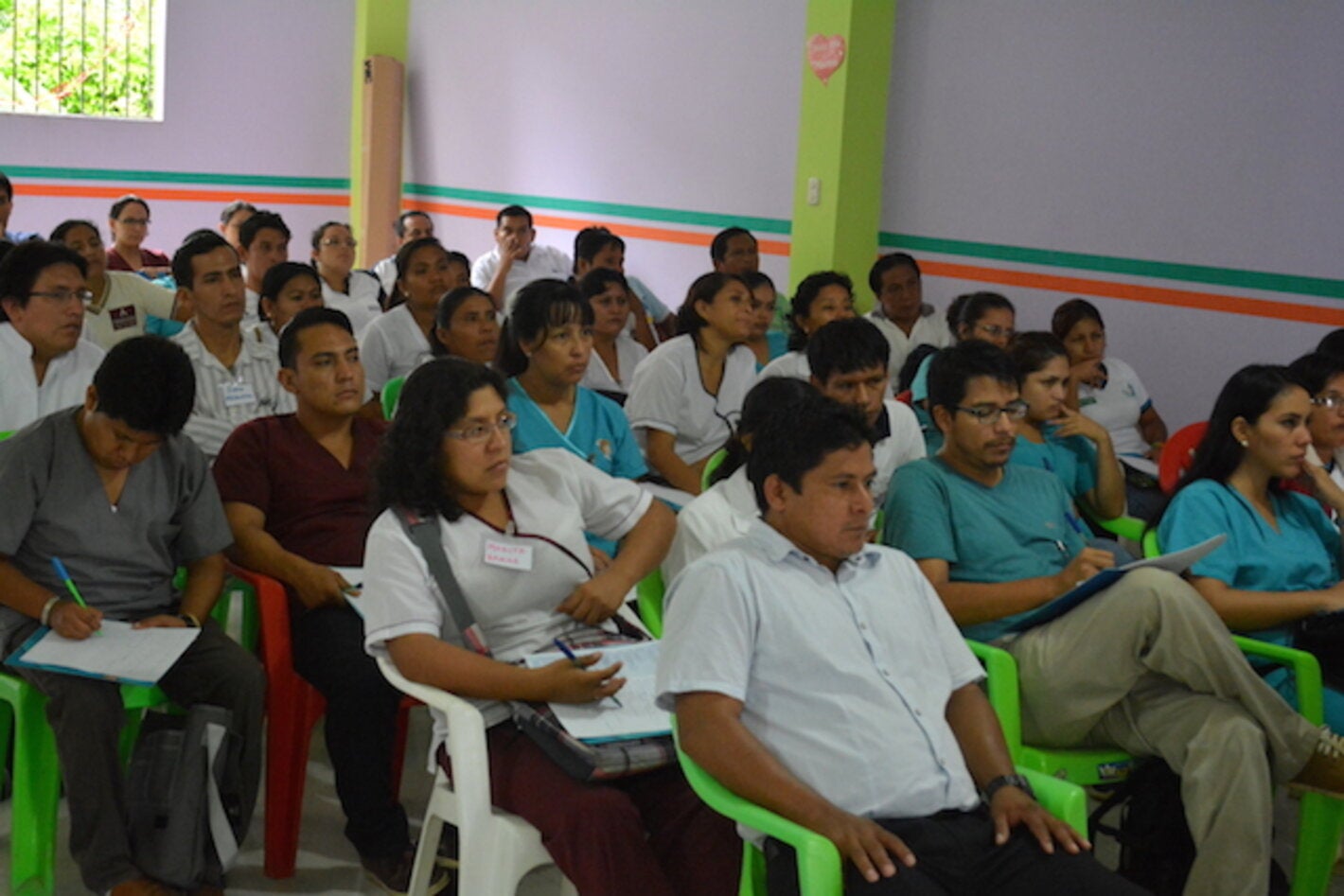 Group listening to presentation