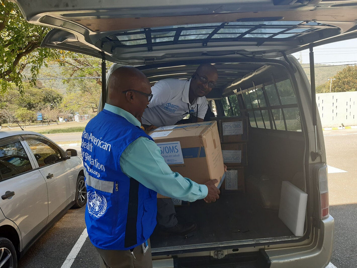 Delivery of PPE donation jamaica