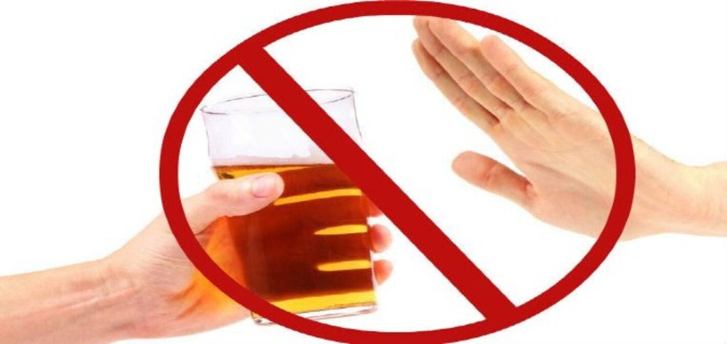 No al alcohol