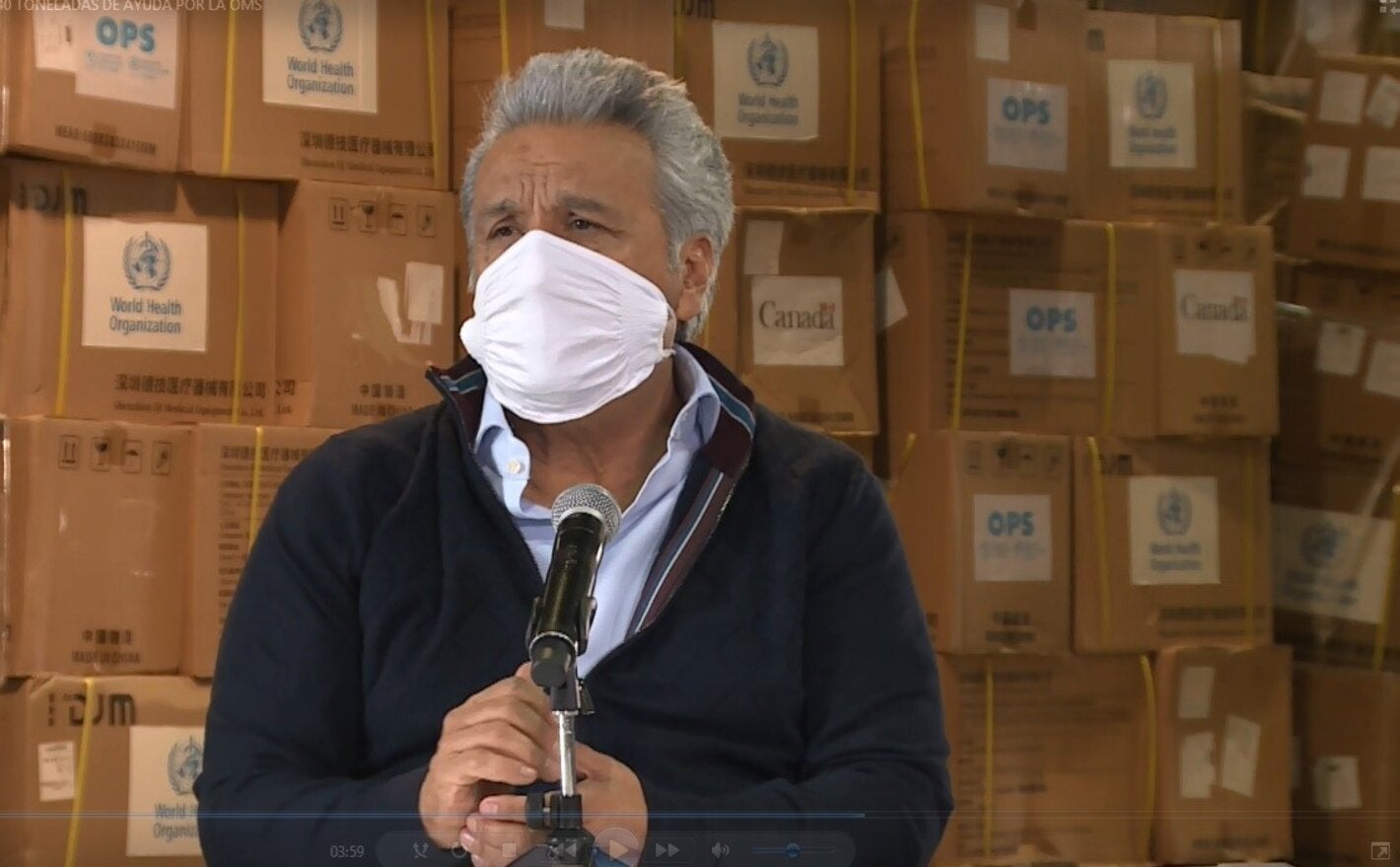 Presidente Ecuador recepcion insumos