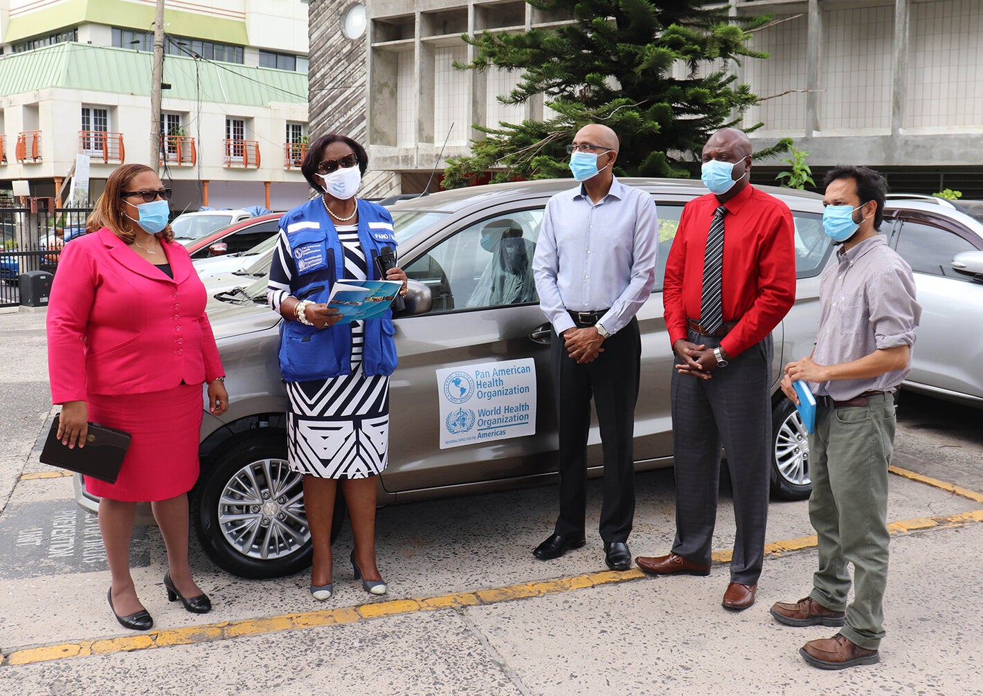 Handover of donated vehicle in Dominica