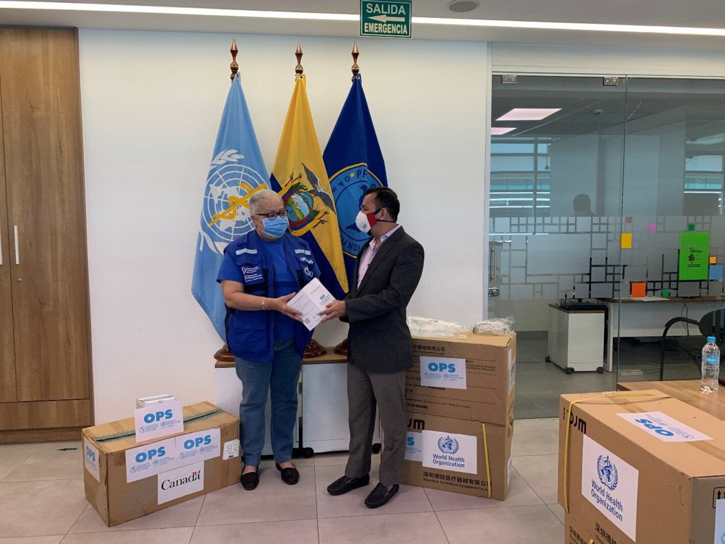 OPS/OMS apoya a la protección de los trabajadores de salud del Ministerio de Salud Pública, que realizan el diagnóstico de la COVID-19 en su Instituto Nacional de Salud Pública