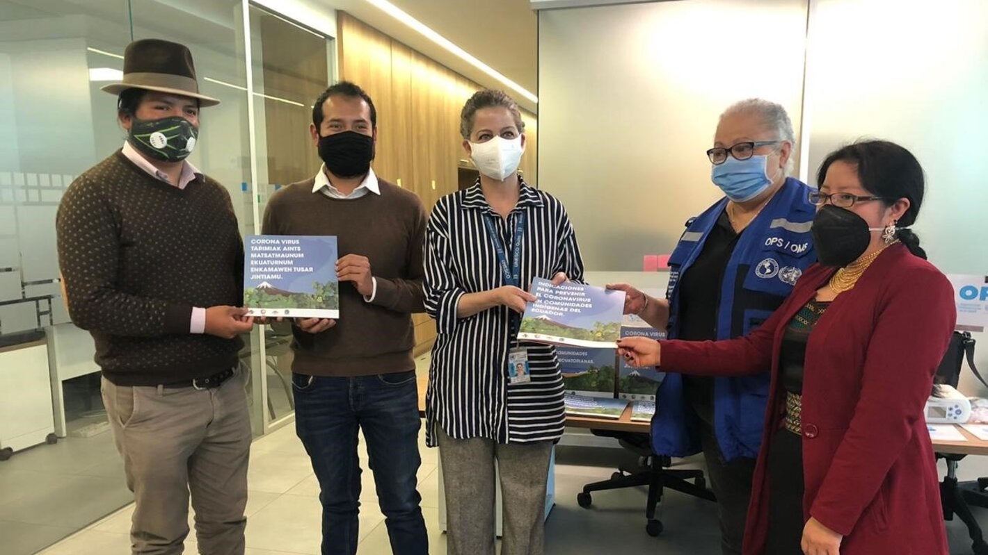 OPS/OMS apoya a las actividades de respuesta ante emergencia por COVID-19 en pueblos y nacionalidades del Ecuador