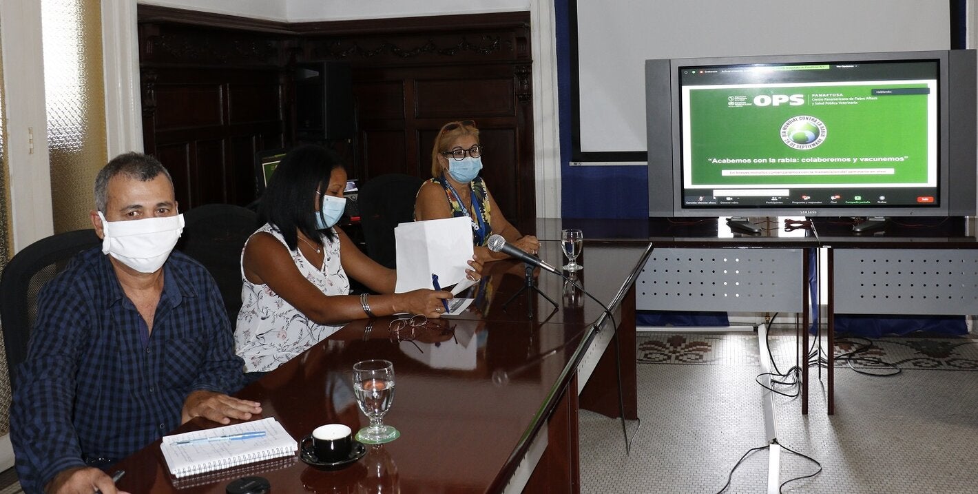Participantes en reunión virtual por el día Internacional contra la Rabia