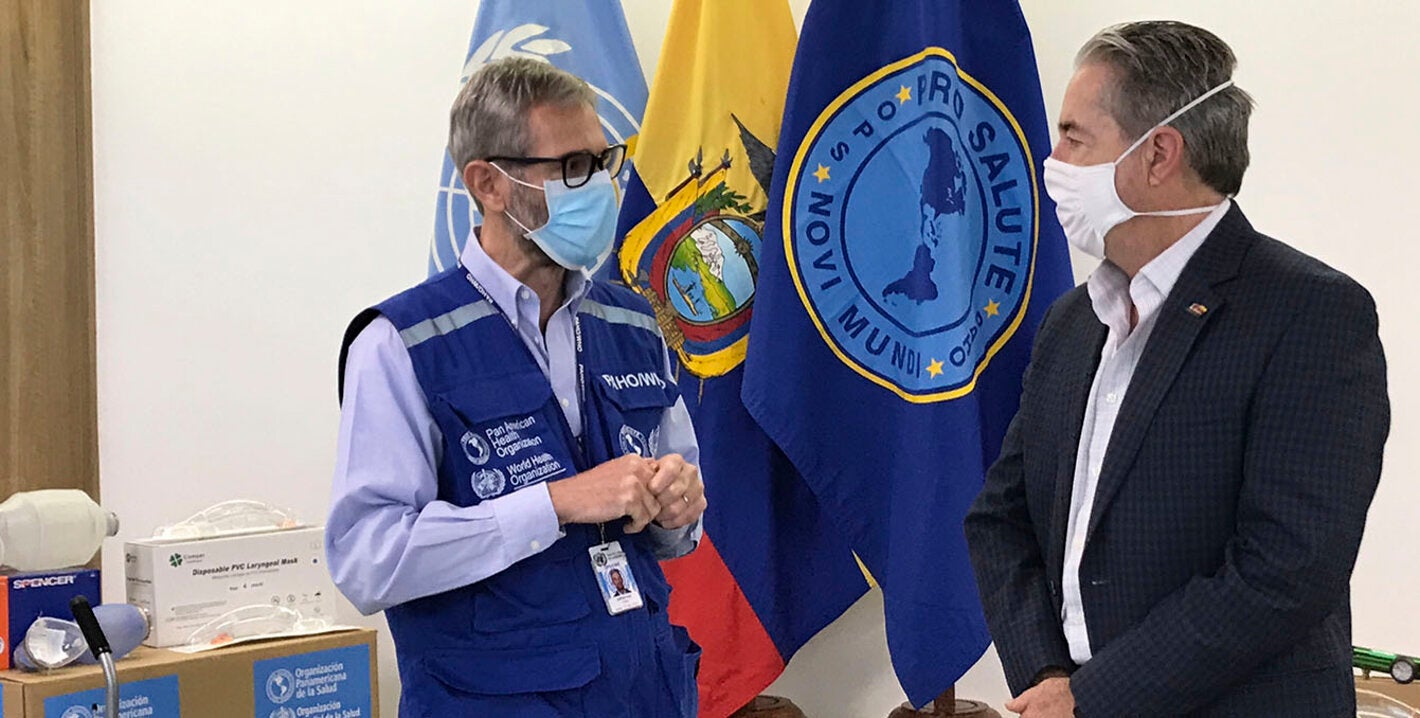OPS continúa brindando su apoyo al Ministerio de Salud Pública del Ecuador para hacer frente a la COVID-19