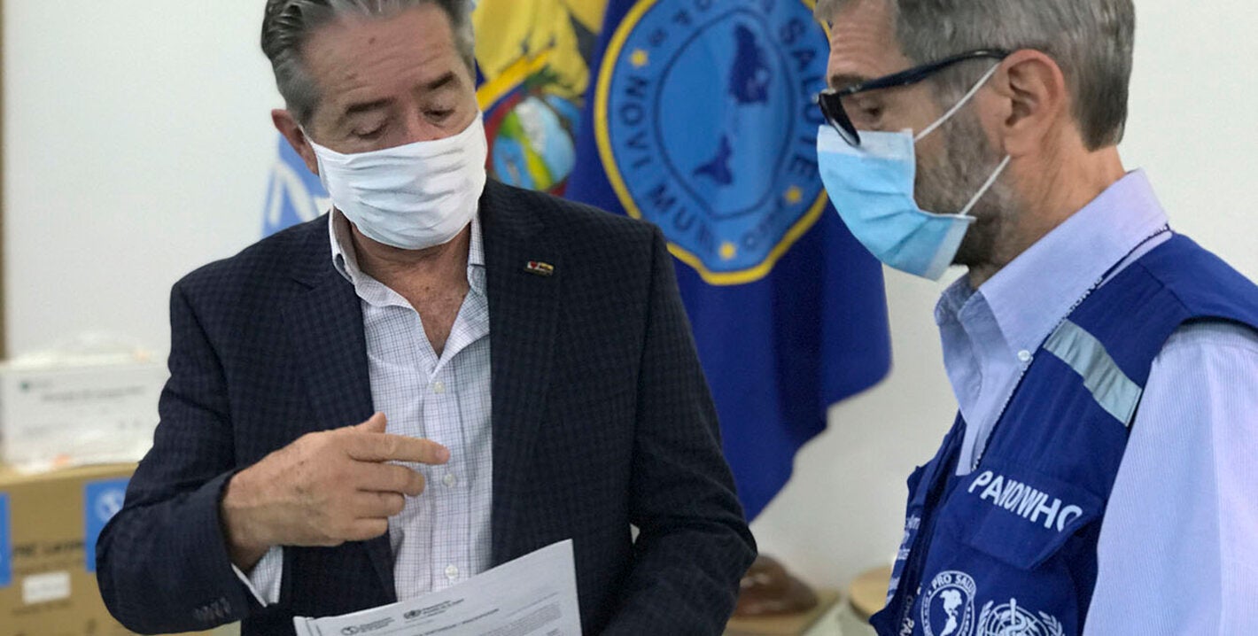OPS continúa brindando su apoyo al Ministerio de Salud Pública del Ecuador para hacer frente a la COVID-19