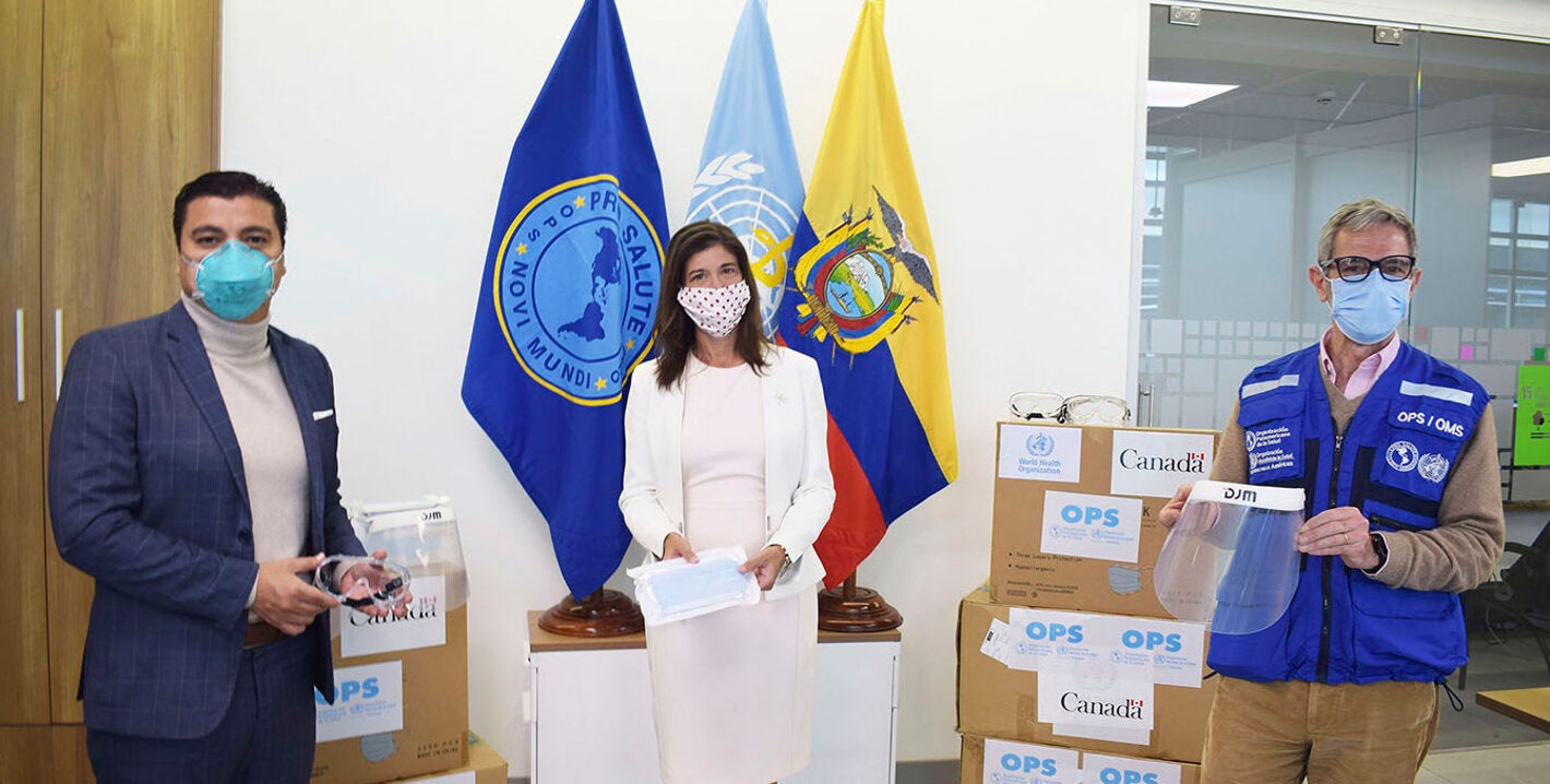 OPS/OMS y el gobierno de Canadá continúan apoyando al Ecuador en la lucha contra la COVID-19