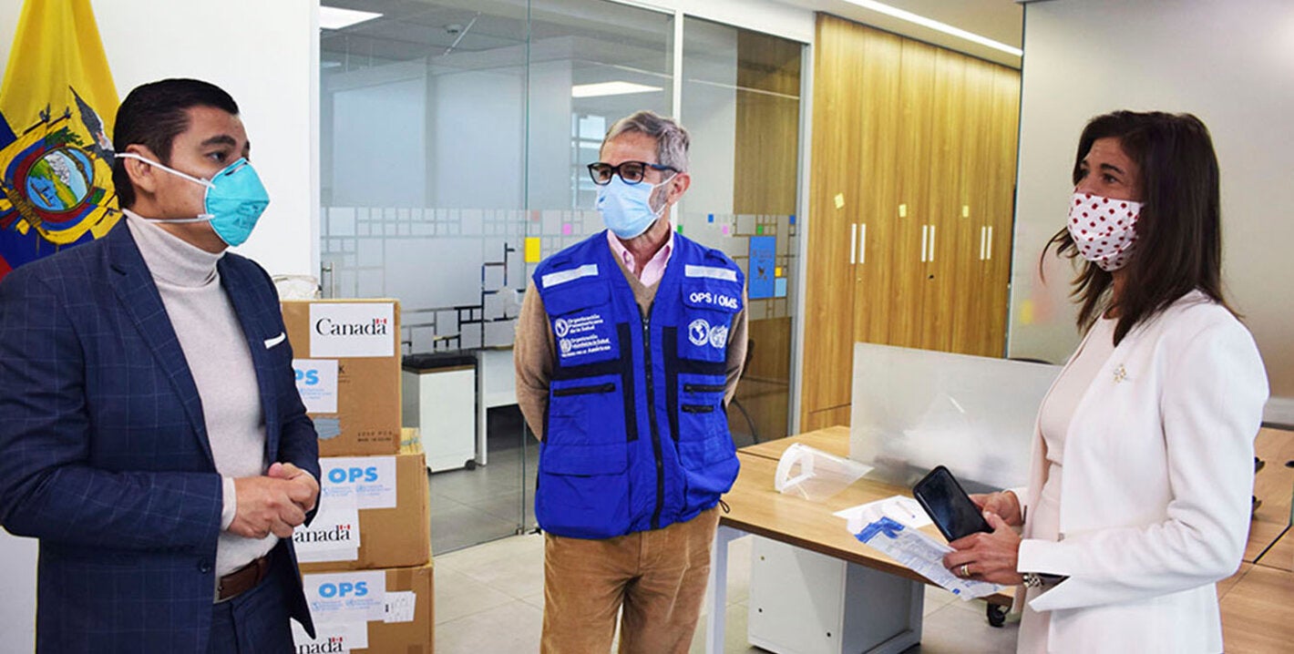 OPS/OMS y el gobierno de Canadá continúan apoyando al Ecuador en la lucha contra la COVID-19