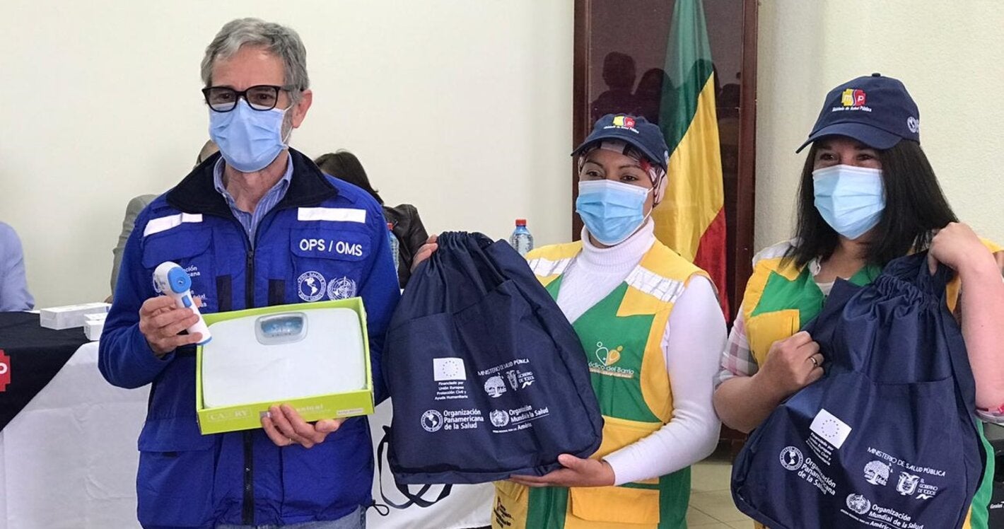 OPS/OMS llega con insumos médicos  para el personal de salud y líderes comunitarios  de la  frontera norte del Ecuador